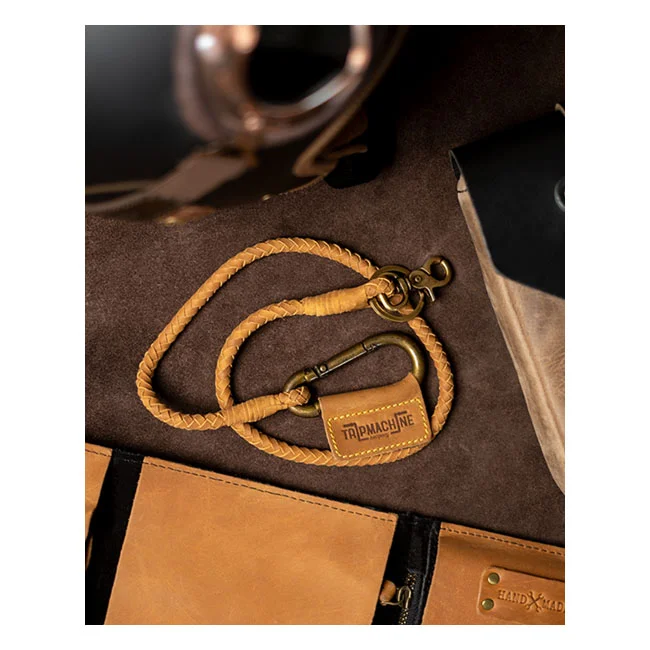Tripmachine Trip Machine Braided key chain tan