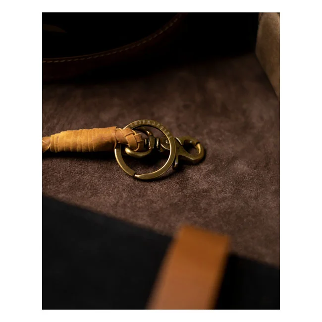 Tripmachine Trip Machine Braided key chain tan