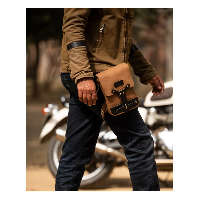 Tripmachine Trip Machine, Thigh bag / leg bag. Tobacco brown