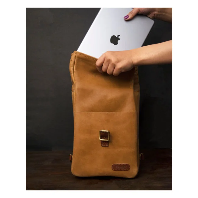 Tripmachine Trip Machine, Mini backpack/saddlebag 3.3 liter. Vintage tan