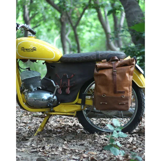Tripmachine Trip Machine Backpack panniers vintage tan