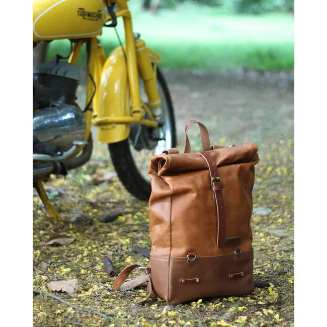 Tripmachine Trip Machine Backpack panniers vintage tan