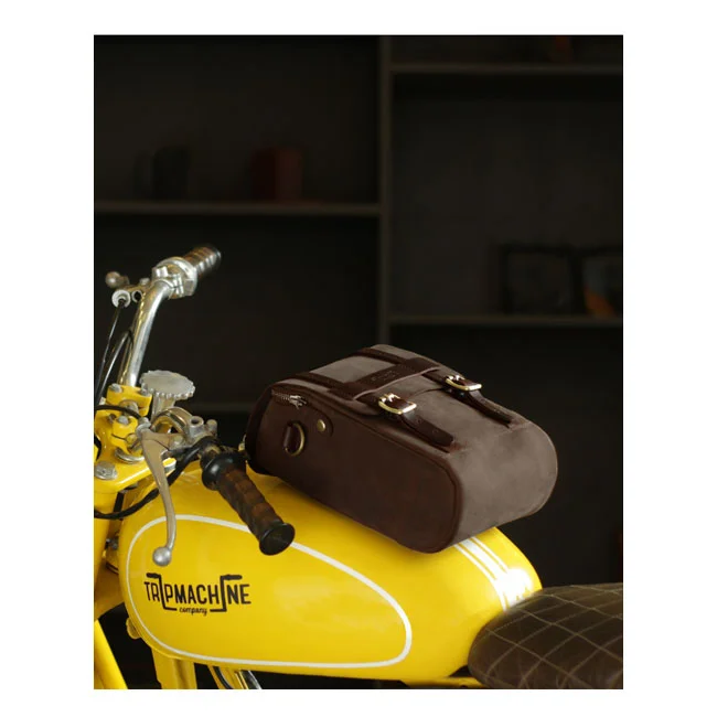 Tripmachine Trip Machine, tank and tail bag. 4.4 liter. Tobacco brown