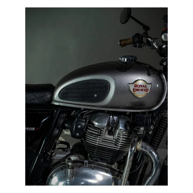 Tripmachine Trip Machine, Classic leather tank pad set. Black suede
