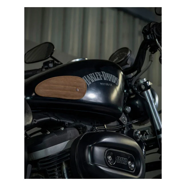 Tripmachine Trip Machine, Mini Classic leather tank pads. Tobacco