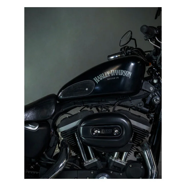 Tripmachine Trip Machine, Mini Classic leather tank pads. Black suede