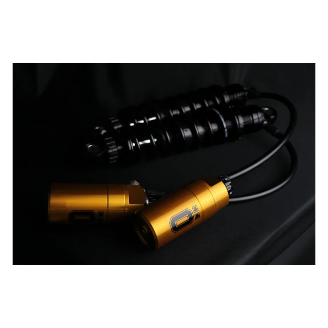 Öhlins STX36 Blackline rear shocks golden reservoir. 12" - 66420-026