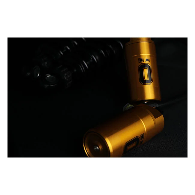 Öhlins STX36 Blackline rear shocks golden reservoir. 12" - 66420-026