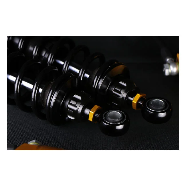 Öhlins STX36 Blackline rear shocks golden reservoir. 13" - 66420-026