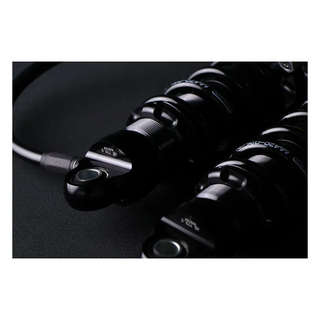Öhlins STX36 Blackline rear shocks golden reservoir. 13" - 66420-026