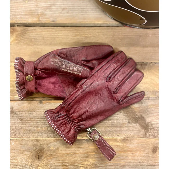 13 and a half company 1/2 Loud Ride gloves burgundy