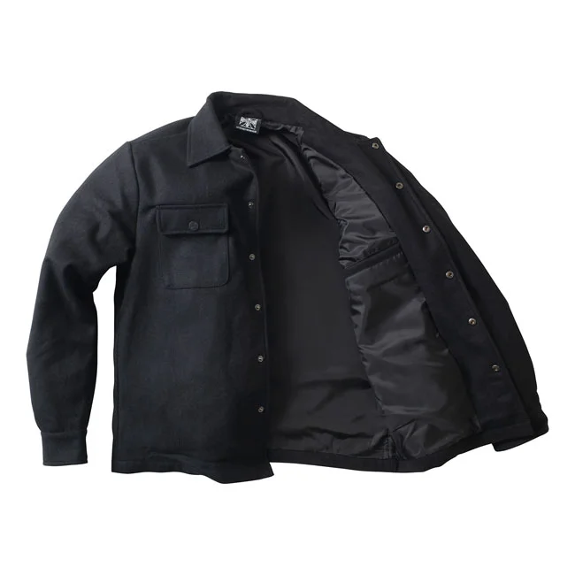 West Coast Choppers WCC Wool lined Plaidshirt black
