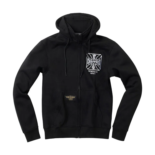 West Coast Choppers WCC OG ATX zip hoodie black