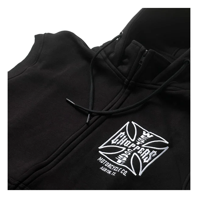 West Coast Choppers WCC OG ATX sleeveless zip hoodie black