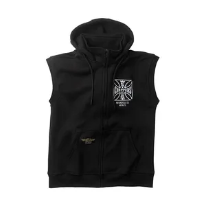 West Coast Choppers WCC OG ATX sleeveless zip hoodie black
