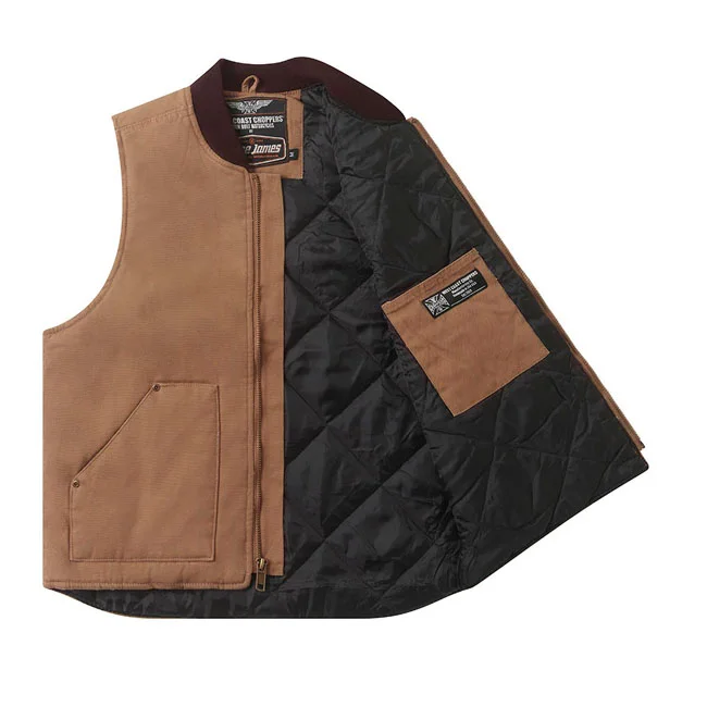 West Coast Choppers WCC Heavy Duty Work vest frontier brown