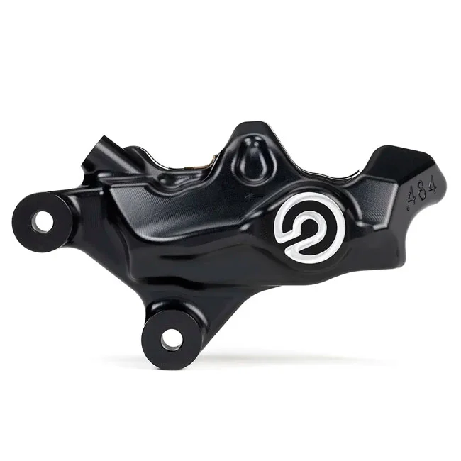 Brembo 484 custom bolt-on caliper. Left front. Black