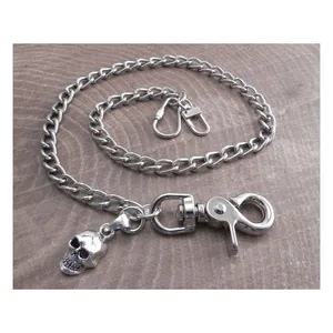 Amigaz Amigaz Wallet Chain with Skull Pendant 25"