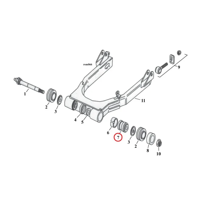 MCS Bushing assembly, inner swingarm - 47556-81
