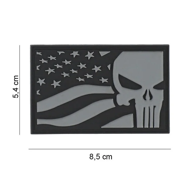 Army Surplus Surplus Punisher USA flag patch grey