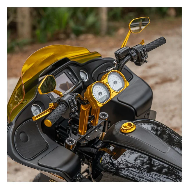 Arlen Ness Method 10 risers for Road Glides. Gold
