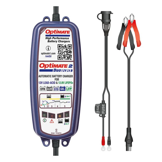 Optimate Tecmate, Optimate, 2 Duo 12V battery charger. Bronze