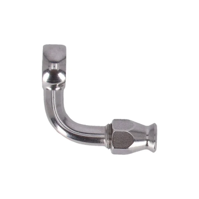Goodridge 7/16" (11mm) banjo fitting 90 degree bend. SS