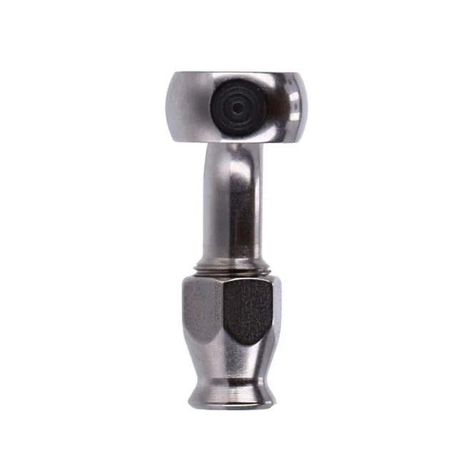 Goodridge 7/16" (11mm) banjo fitting 90 degree bend. SS