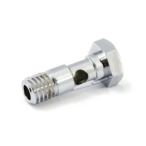MCS Breather banjo bolt. hex head. Chrome