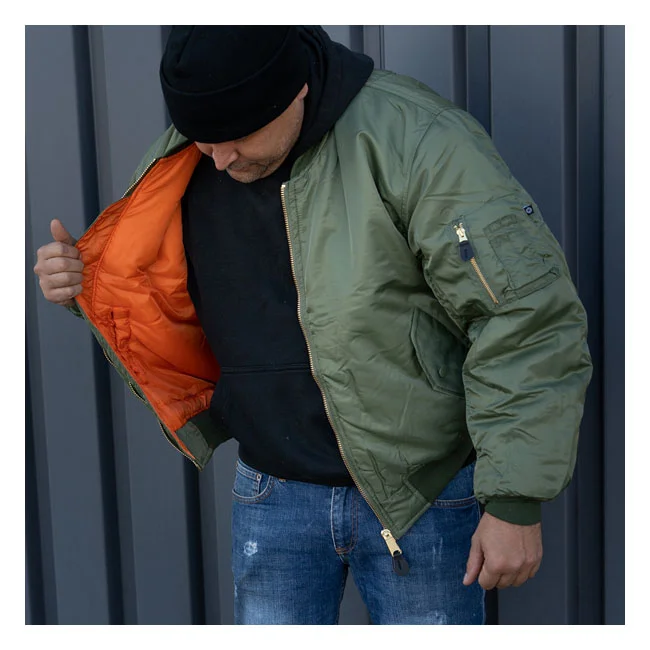 Army Surplus MA-1 Bomber flight jacket green