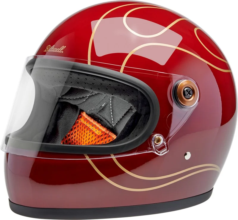 Biltwell Gringo S helmet Garnet Red Flames