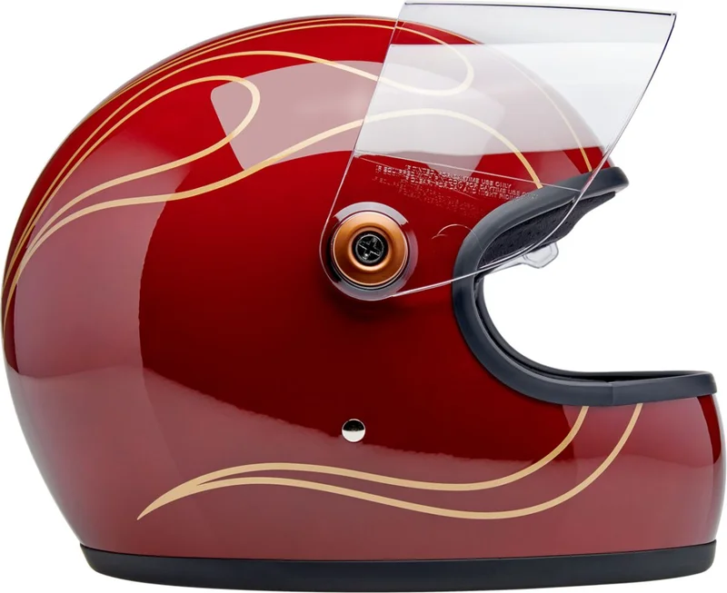 Biltwell Gringo S helmet Garnet Red Flames
