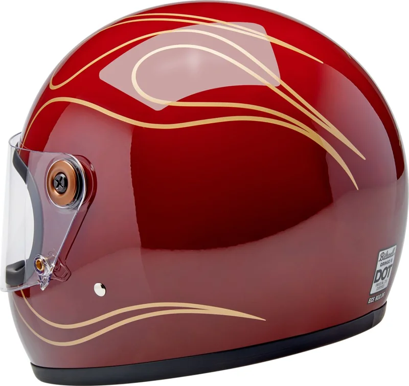 Biltwell Gringo S helmet Garnet Red Flames