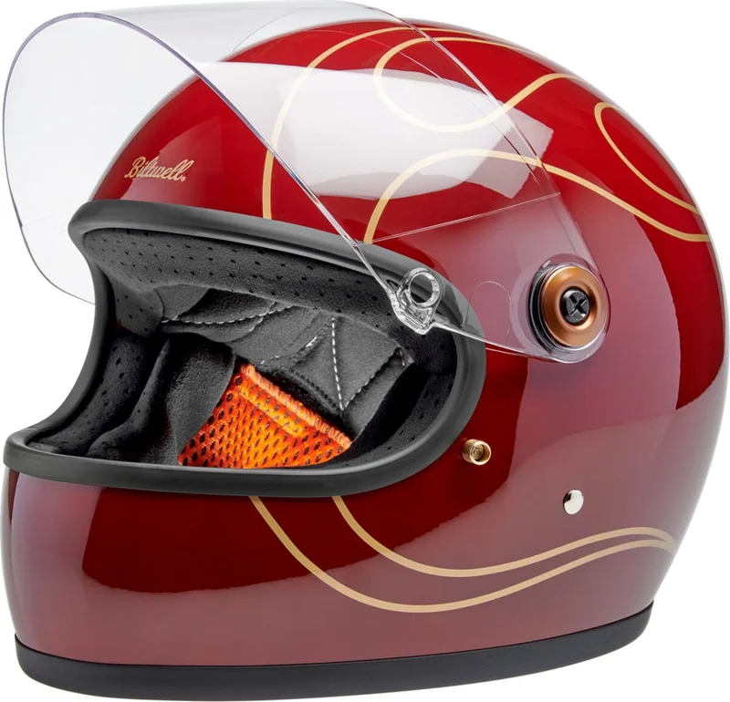 Biltwell Gringo S helmet Garnet Red Flames