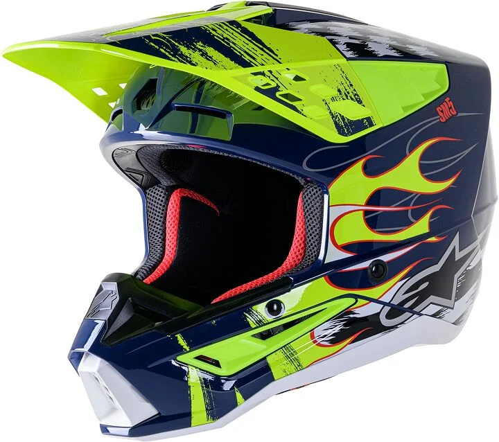 ALPINESTARS HELMET SM5 RASH NV/YL XL