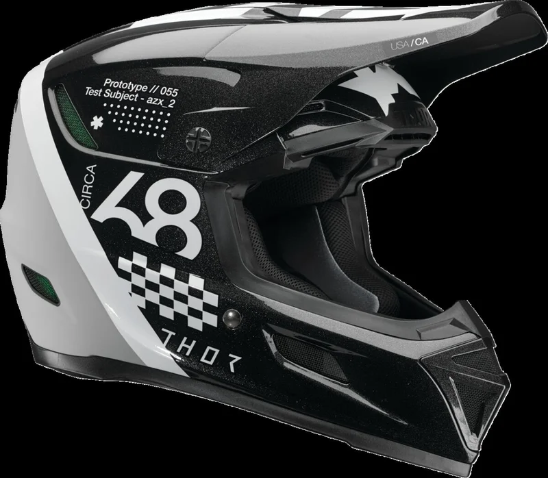 THOR HLMT RFLX SPORT RIOT BK/WH XS