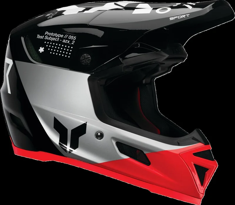 THOR HLMT RFLX SPRT STRIKE BK/RD XS