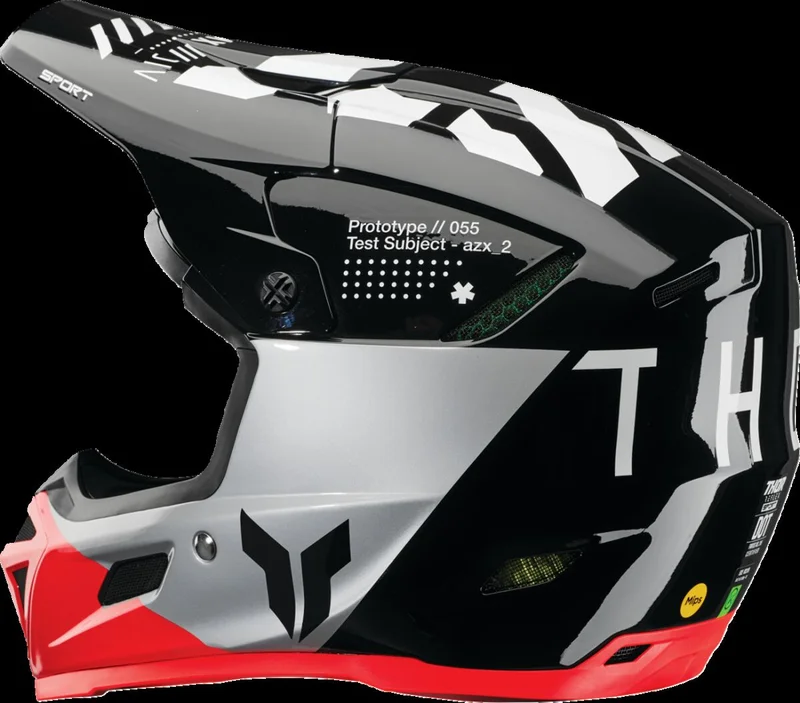 THOR HLMT RFLX SPRT STRIKE BK/RD XS