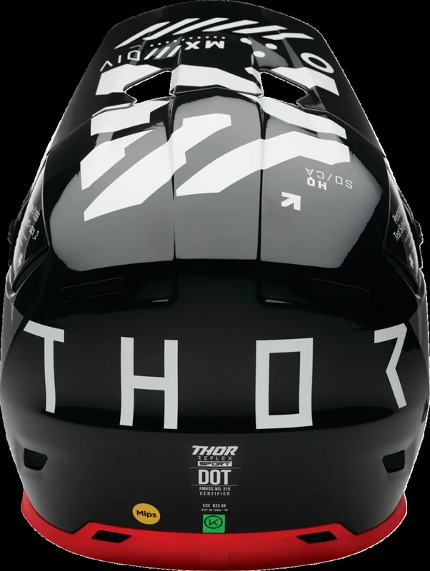 THOR HLMT RFLX SPRT STRIKE BK/RD SM