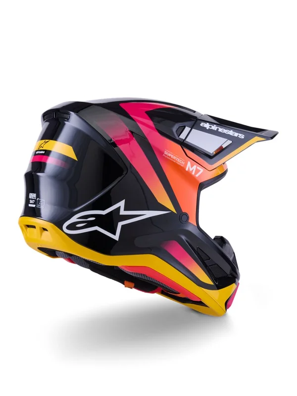 ALPINESTARS HELMET SM7 RISE BLK/YL/PINK XS