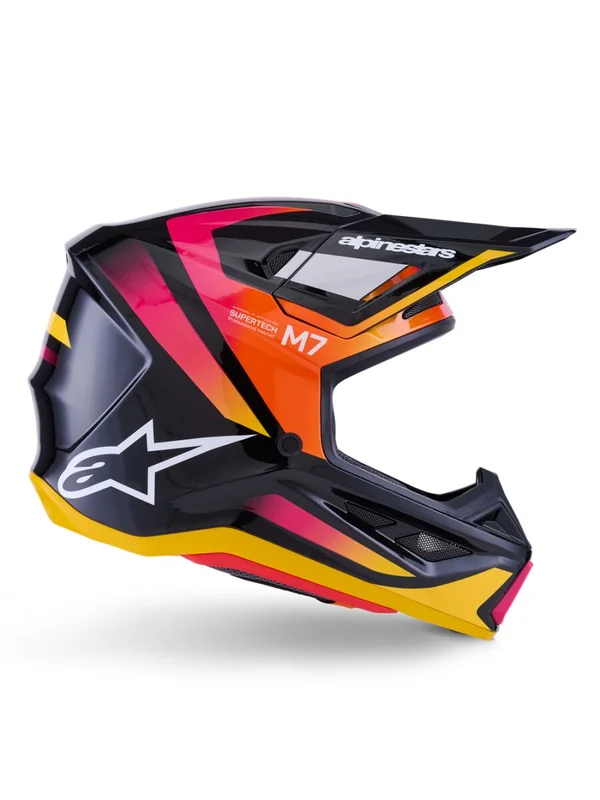 ALPINESTARS HELMET SM7 RISE BLK/YL/PINK XS