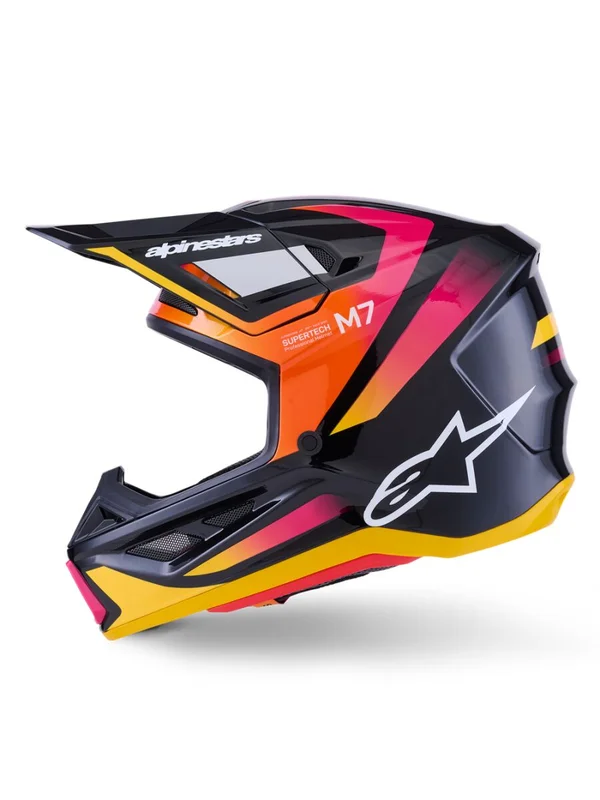 ALPINESTARS HELMET SM7 RISE BLK/YL/PINK XS