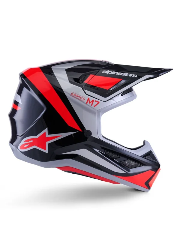ALPINESTARS HELMET SM7 RISE BLK/RD/SILV XS