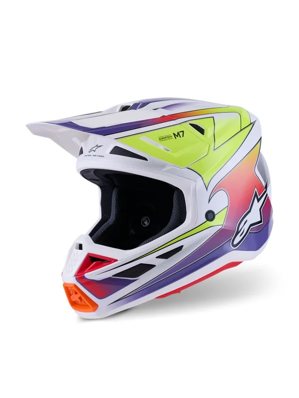 ALPINESTARS HELMET SM7 FUSE WHT/YL/PU XS