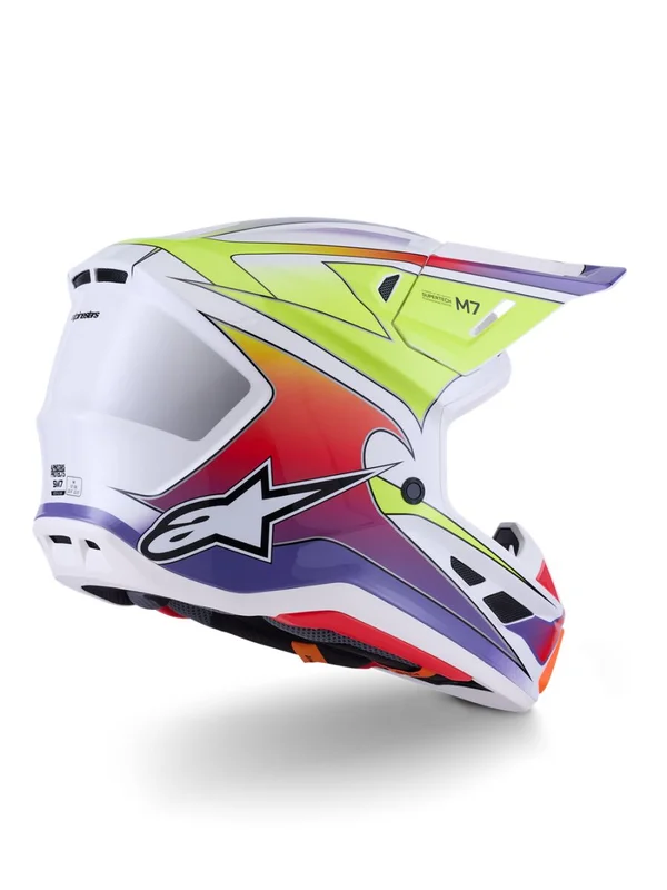 ALPINESTARS HELMET SM7 FUSE WHT/YL/PU XS