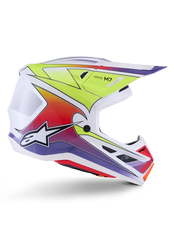 ALPINESTARS HELMET SM7 FUSE WHT/YL/PU XS