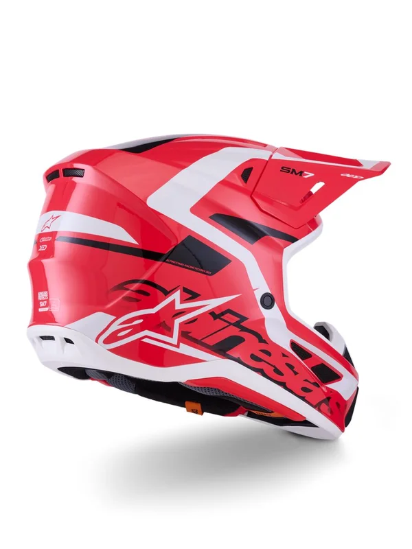 ALPINESTARS HELMET SM7 DEED RED/BLK/WH XS