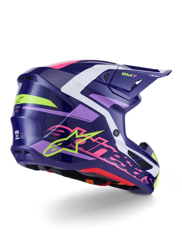 ALPINESTARS HELMET SM7 DEED PURPLE/PINK XS