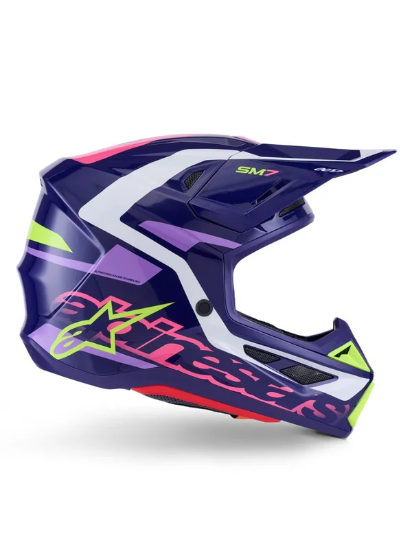ALPINESTARS HELMET SM7 DEED PURPLE/PINK XS