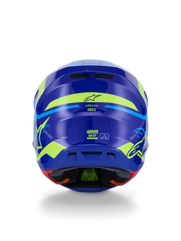 ALPINESTARS HELMET SM7 DEED BLUE/YEL XS